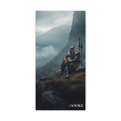 Printify Canvas Canva 9:16 Viking Sitting On A Cliff
