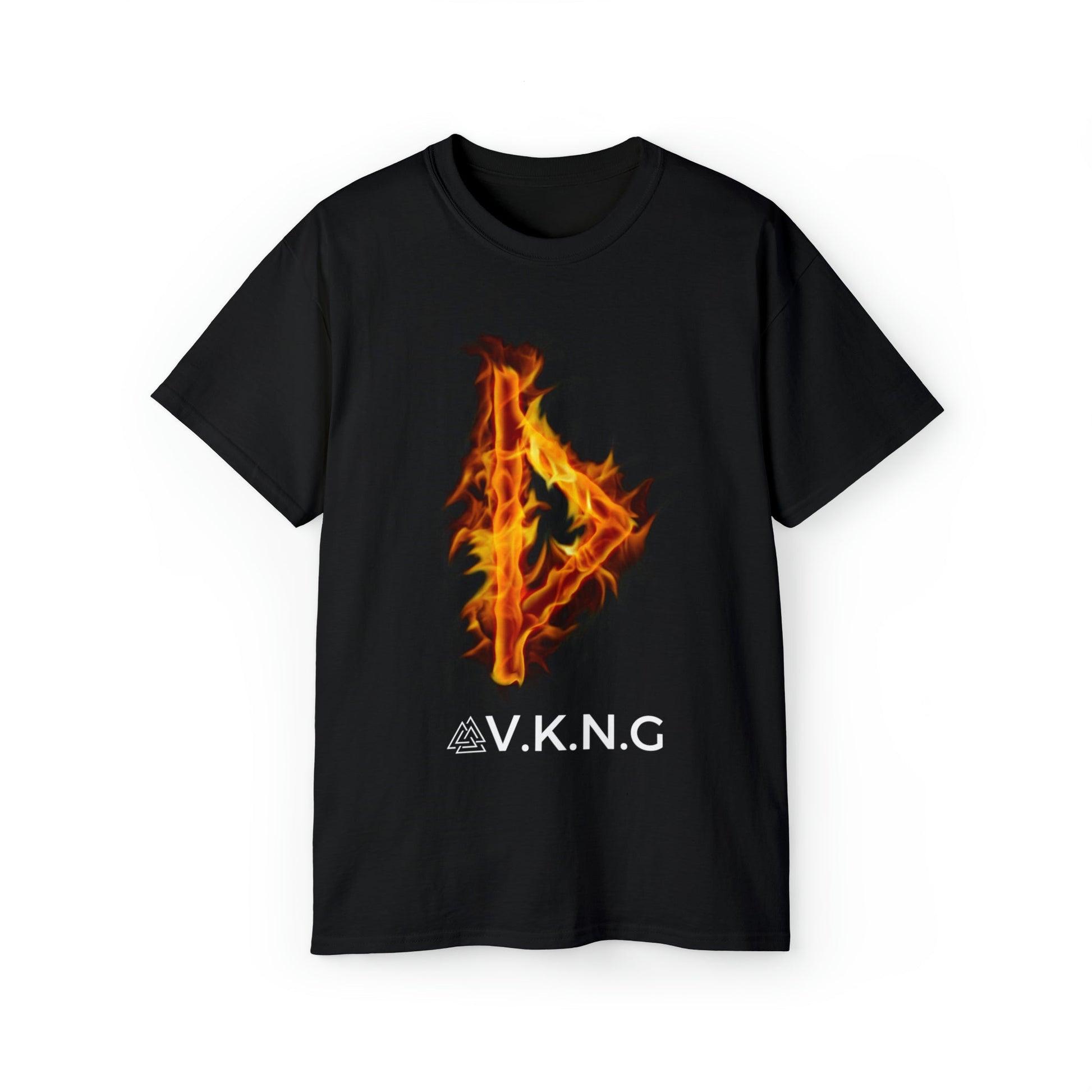 Printify T-Shirt Thurisaz Flaming Rune V.K.N.G™  T-shirt