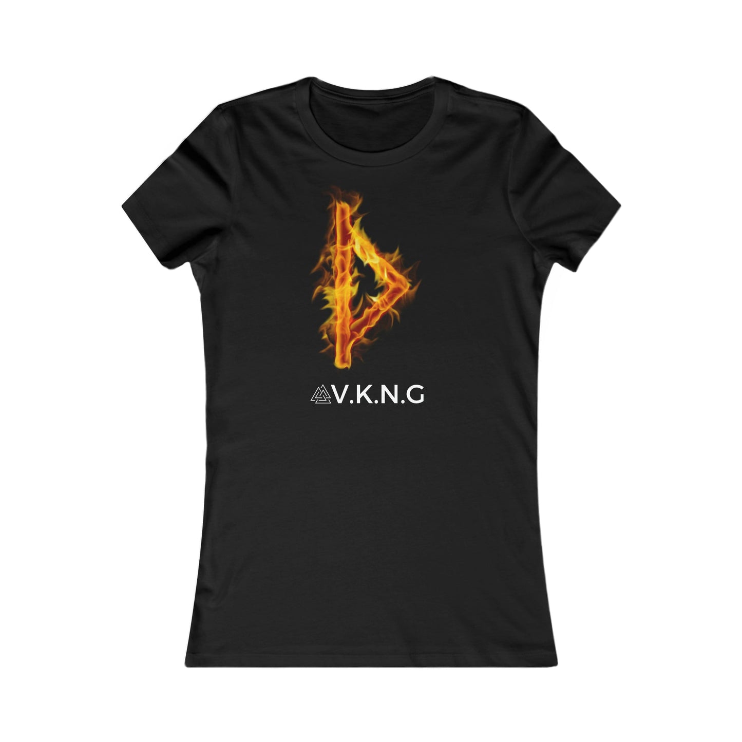 Printify T-Shirt Thurisaz Flaming Rune V.K.N.G™ T-shirt Girly Cut