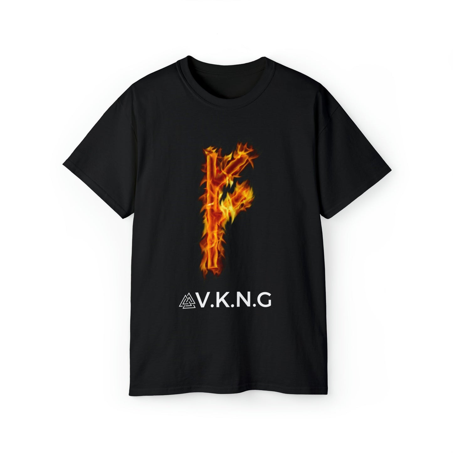 Printify T-Shirt Fehu Flaming Rune V.K.N.G™ T-shirt