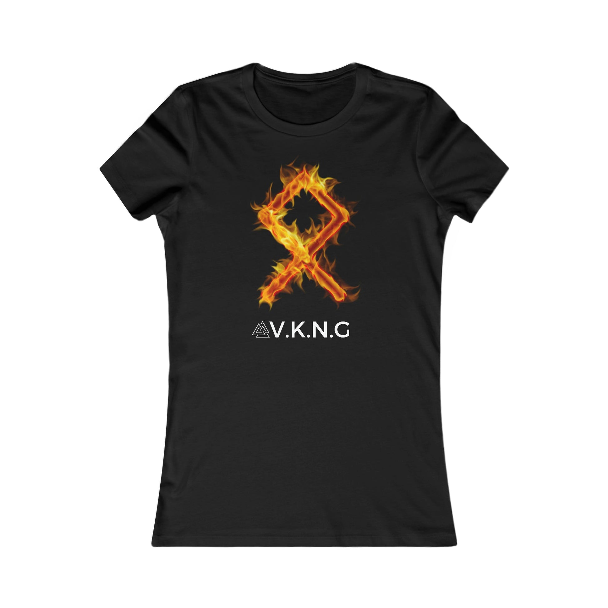 Printify T-Shirt Othala Flaming Rune V.K.N.G™ Girly Cut