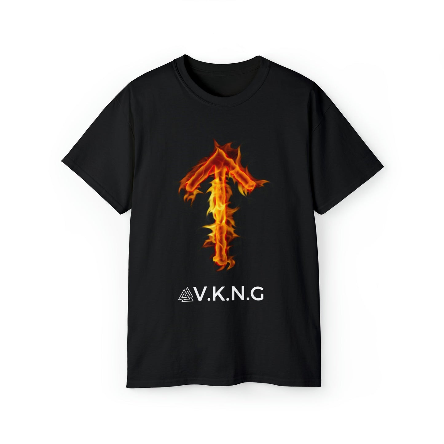 Printify T-Shirt Tiwaz Flaming Rune V.K.N.G™  T-shirt