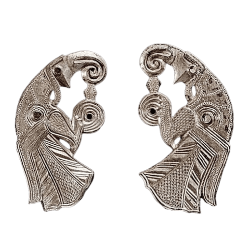 vkngjewelry boucle d'oreilles Raven Bronze Earrings