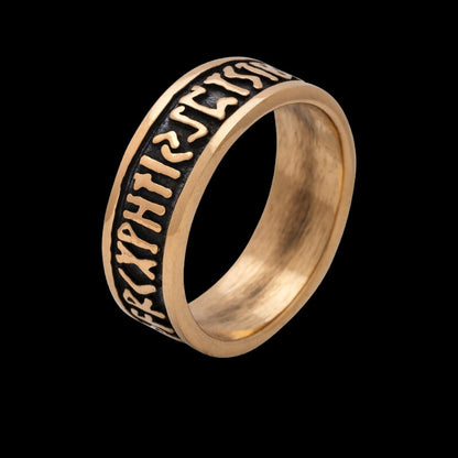 vkngjewelry Bagues Runic Circle Bronze Ring