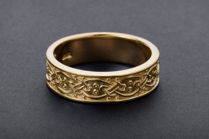 vkngjewelry Ring Handcrafted  Scandinavian Ornament Gold Ring