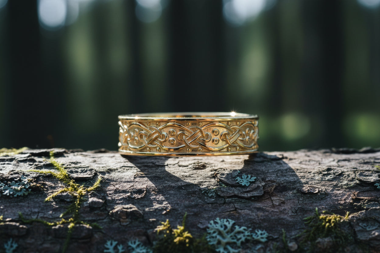 vkngjewelry Ring Handcrafted  Scandinavian Ornament Gold Ring