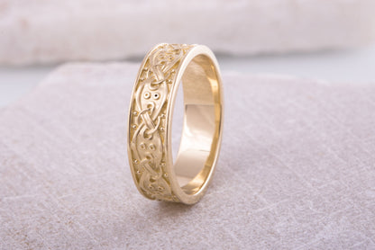 vkngjewelry Ring Handcrafted  Scandinavian Ornament Gold Ring