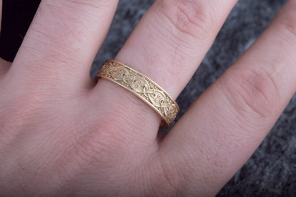 vkngjewelry Ring Handcrafted  Scandinavian Ornament Gold Ring