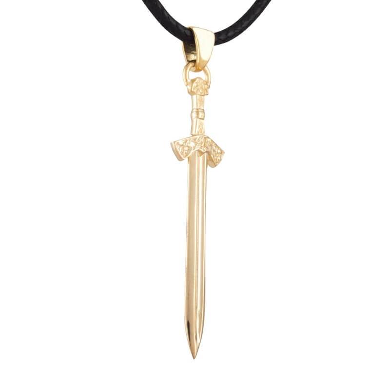 vkngjewelry Pendant Scandinavian Sword Ornament Gold Pendant