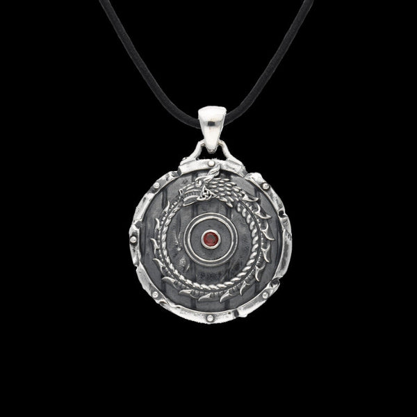 Shield Ouroboros Symbol Gem Sterling Silver Pendant | Handmade | Viking  Jewellery – vkngjewelry