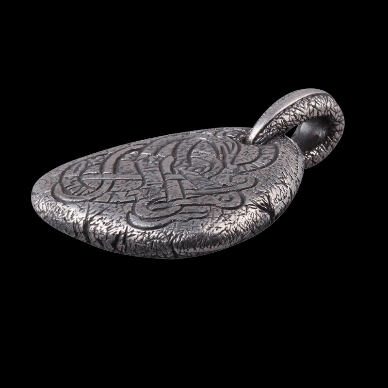 vkngjewelry Pendant Handcrafted Silver Aegishjalmur Stone pendant