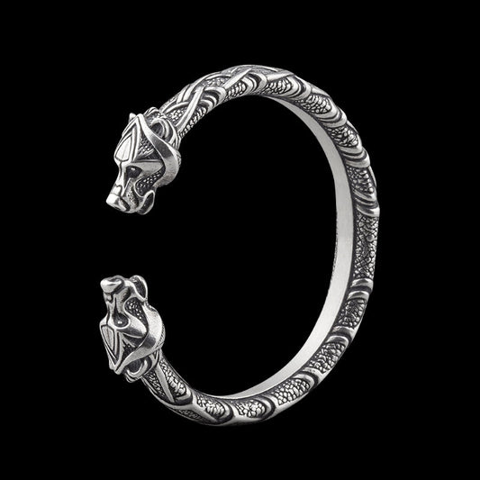 vkngjewelry Bracelet Handcrafted Silver Berserker Bear Torc