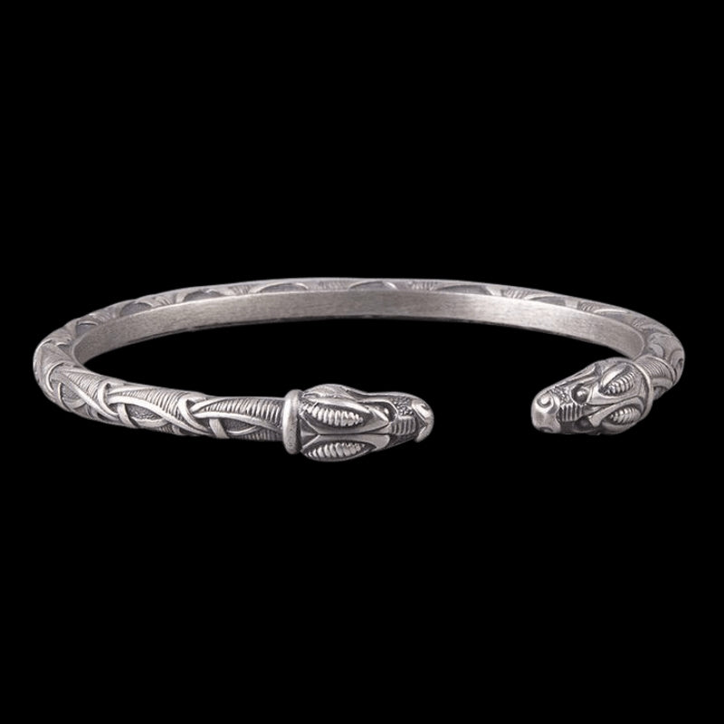 vkngjewelry Bracelet Silver Dragon's Cuff