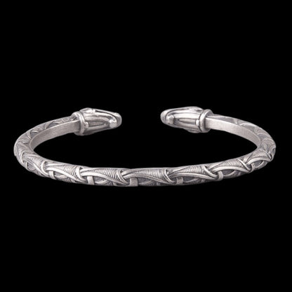 vkngjewelry Bracelet Handcrafted Silver Dragon's Cuff