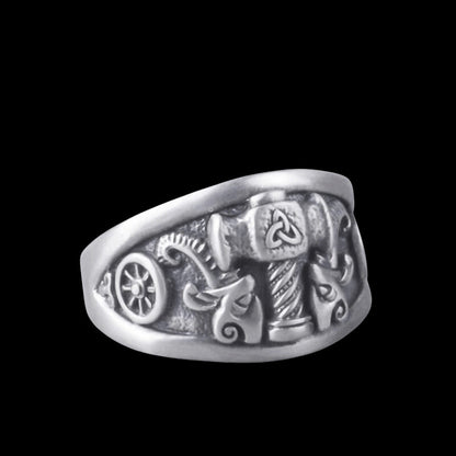 vkngjewelry Bagues Silver Thor Hammer Ring