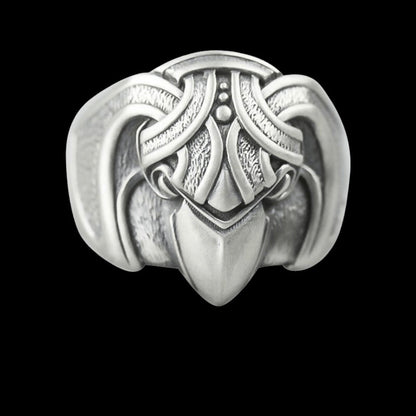 vkngjewelry Bagues Silver Raven's Viking Ring