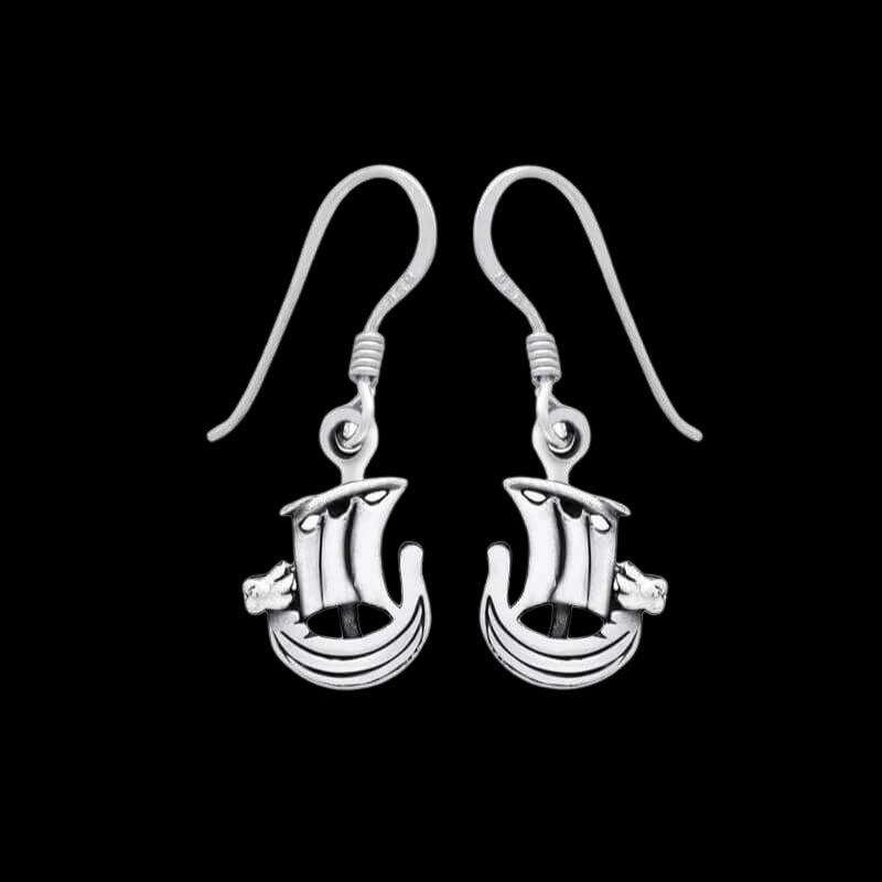 vkngjewelry Earring Silver Sterling Drakkar Pendant Earrings