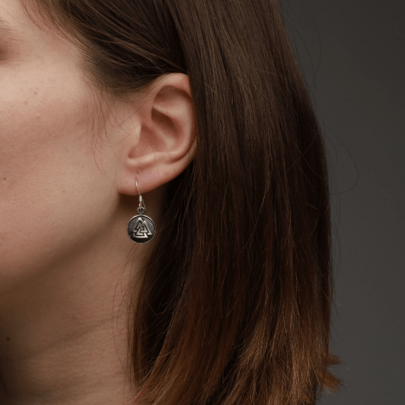 vkngjewelry Earring Silver Sterling Valknut Pendant Earrings
