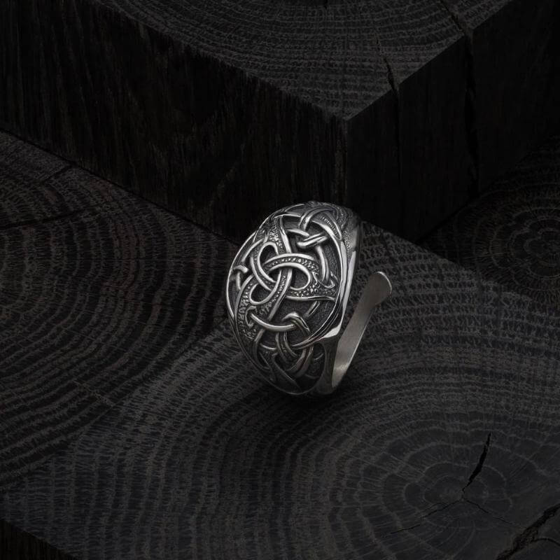 vkngjewelry Bagues Silver Triquetra Ring