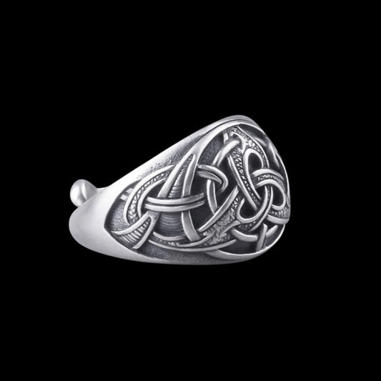 vkngjewelry Bagues Handcrafted Triquetra Silver Ring
