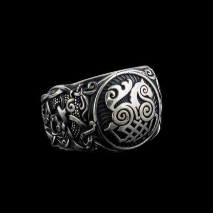 vkngjewelry Bagues Sleipnir Mammen Style Sterling Silver Ring