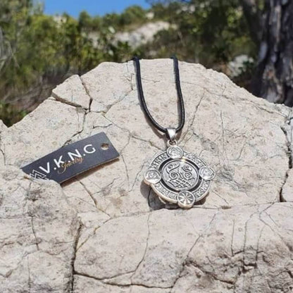 vkngjewelry Pendant Sleipnir Norse Symbols Sterling Silver Pendant