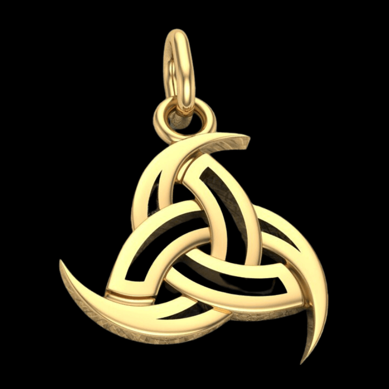 vkngjewelry pendentif Slim Odin's Horns Gold pendant