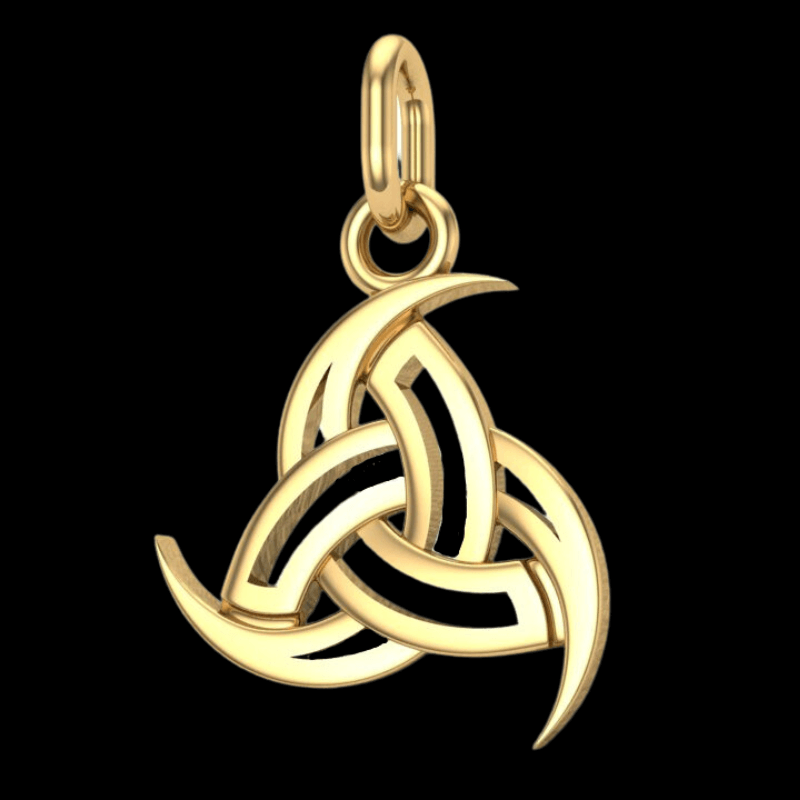vkngjewelry pendentif Slim Odin's Horns Gold pendant