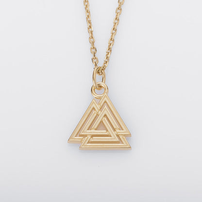 vkngjewelry pendentif Handcrafted Slim Valknut Gold Pendant