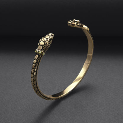 vkngjewelry Bracelet Snake with Stones Arm Ring