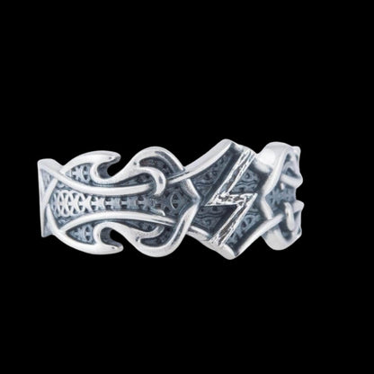 vkngjewelry Bagues Handcrafted Sowelu Rune Norse Ornament Sterling Silver Ring