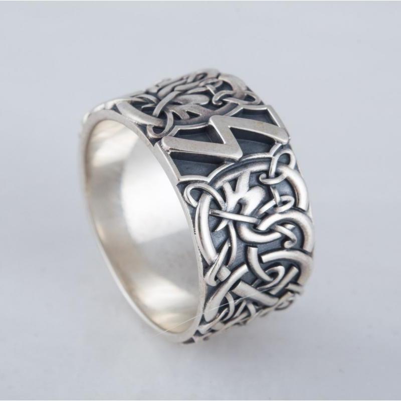 vkngjewelry Bagues Sowelu Rune Scandinavian Ornament Sterling Silver Ring