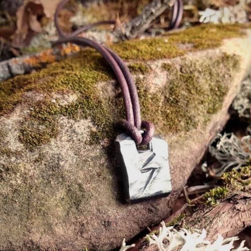 vkngjewelry Pendant Sowilo Rune Forged Pendant