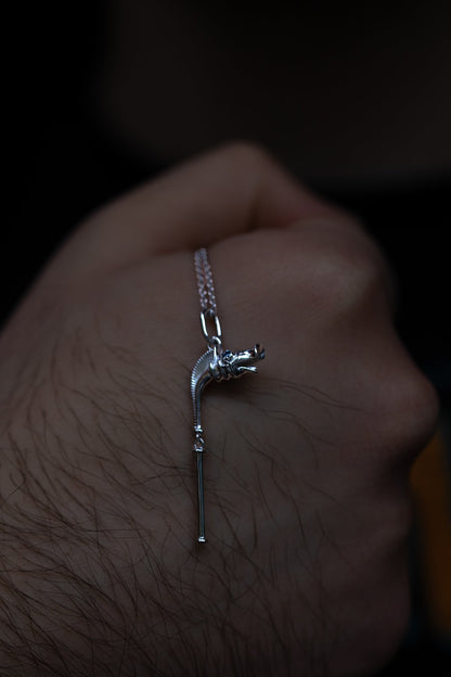 vkngjewelry Pendant Handcrafted Celtic Carnyx Silver Pendant