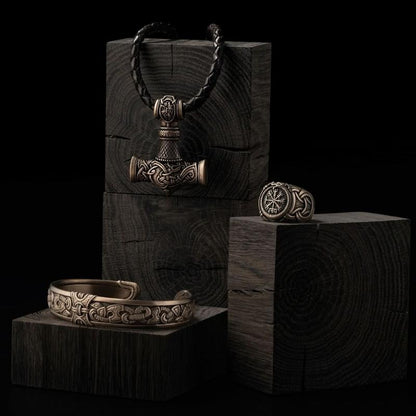 vkngjewelry Pendant Bronze Amulet Thor Hammer
