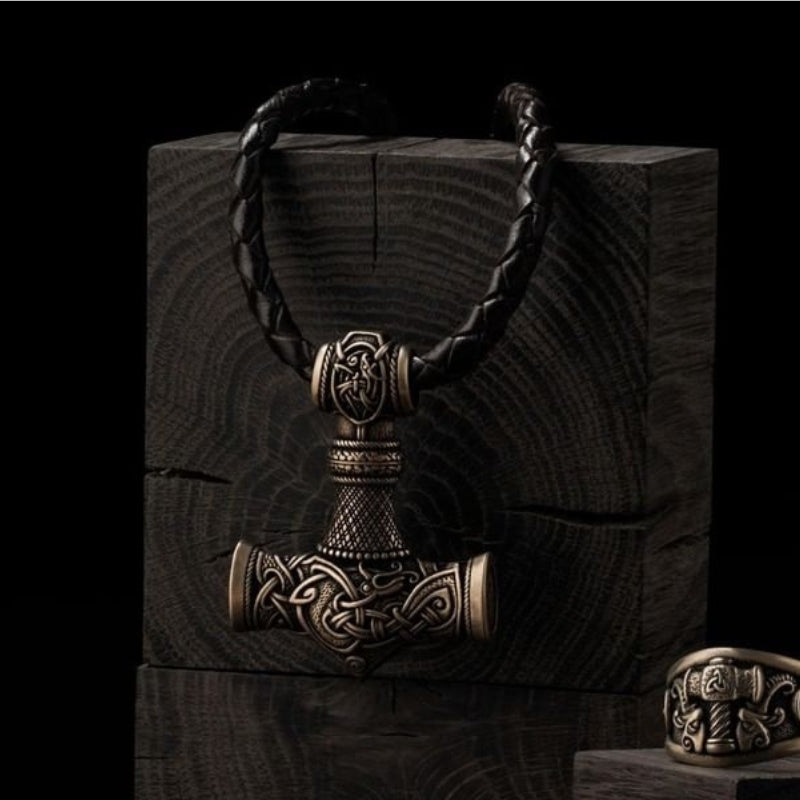 vkngjewelry Pendant Bronze Amulet Thor Hammer