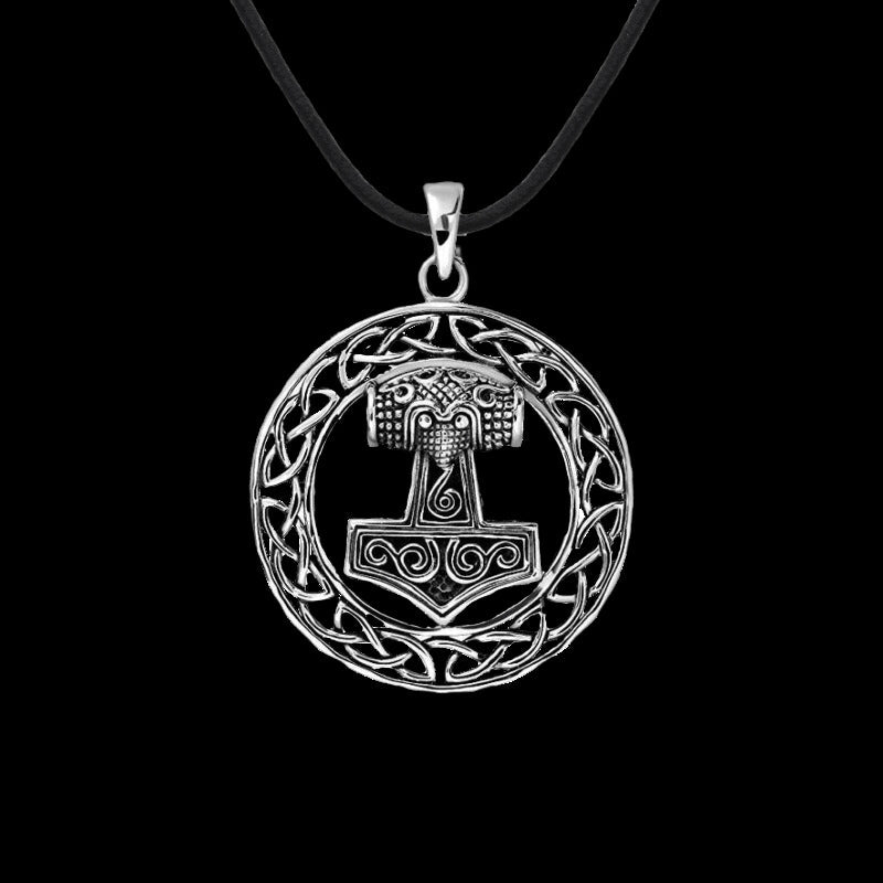 vkngjewelry Pendant Thor Hammer Infinity Knots Sterling Silver Pendant