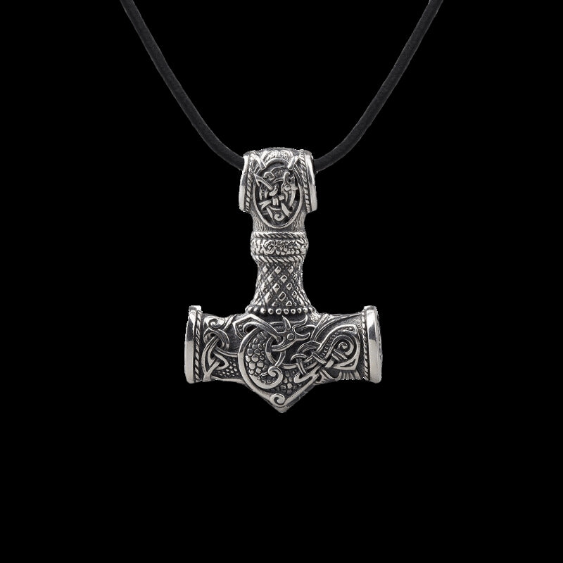Thor's Hammer Odin Pendant Vegvisir All Father Ravens Sun Wheel Leather  Necklace on eBid United States | 206491913