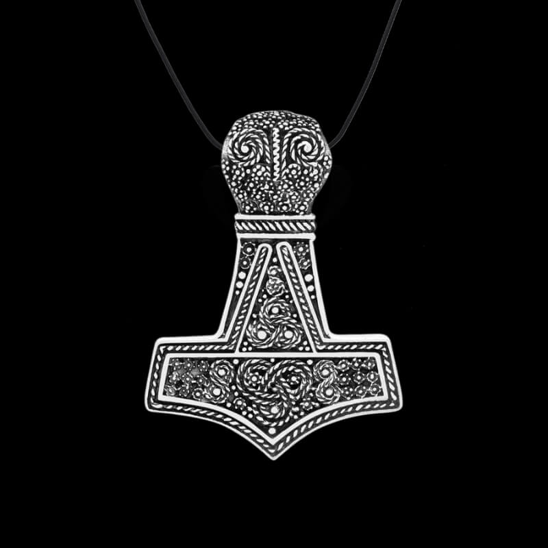 vkngjewelry Pendant Thor Hammer Mammen Style Viking 925 Sterling silver Pendant