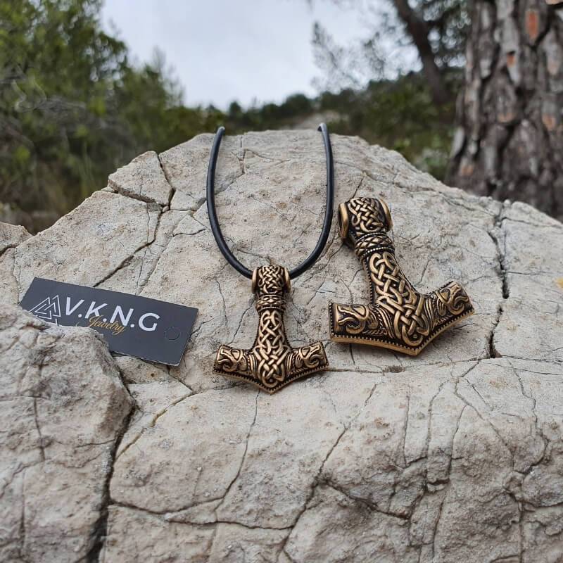 Hand Forged Mjolnir Pendant | Steel Thor's Hammer Necklace – Sons of Vikings