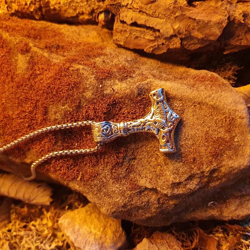 vkngjewelry Pendant Thor's hammer Mjolnir From Mammen Village 316L Pendant