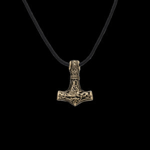 vkngjewelry Pendant Thor's Hammer Mjolnir from Mammen Village Small Bronze Pendant