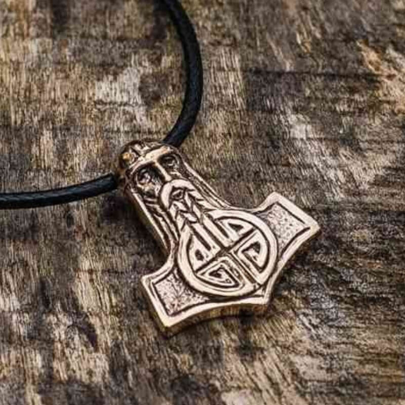 vkngjewelry Pendant Thor's Hammer Pendant Bronze Mjolnir With Viking