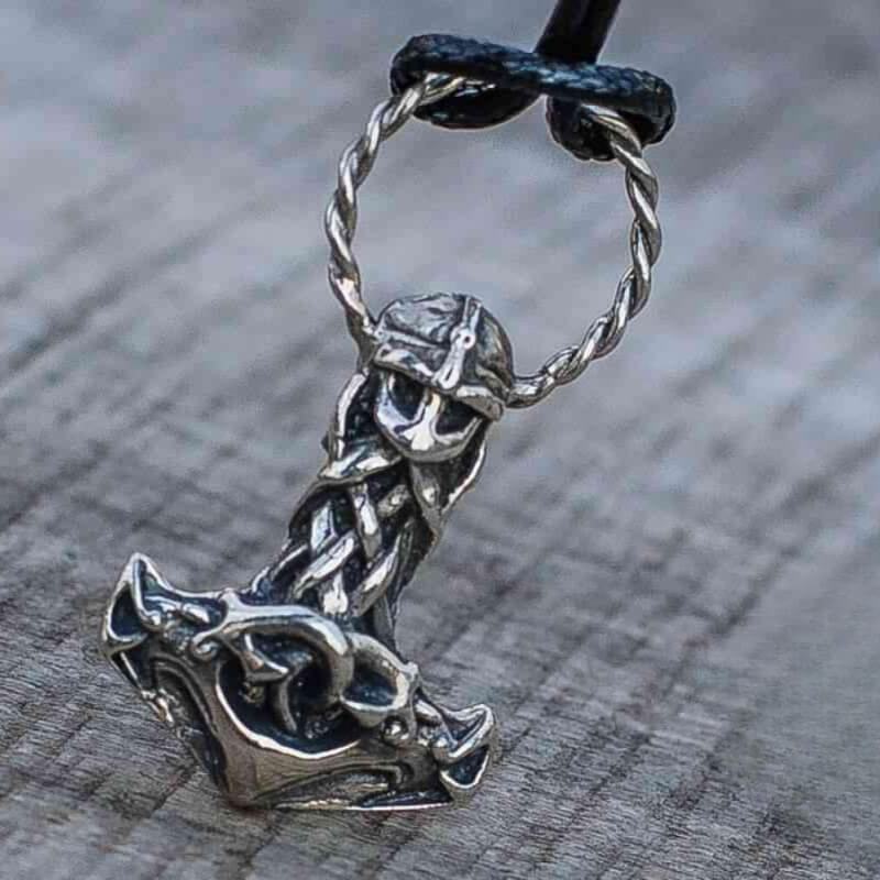 vkngjewelry Pendant Thor's Hammer Pendant Sterling Silver Mjolnir With Viking