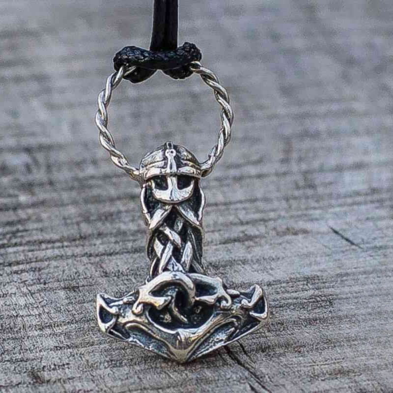 vkngjewelry Pendant Thor's Hammer Pendant Sterling Silver Mjolnir With Viking