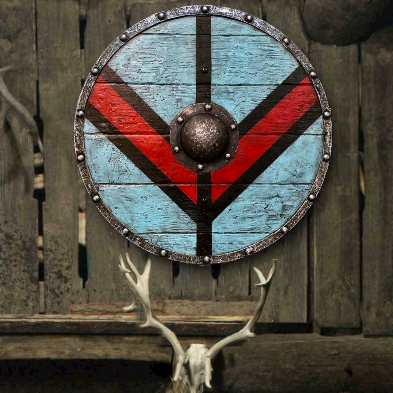 Réplica autêntica do escudo Bjorn Ironside Viking