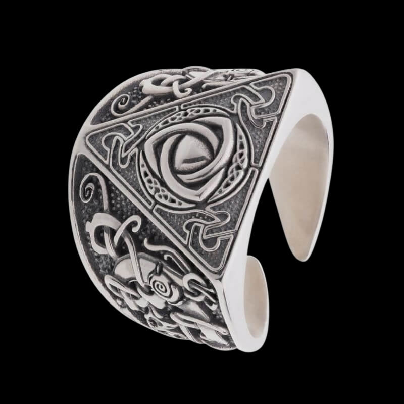 vkngjewelry Bagues Handcrafted Triquetra Mammen Style Nordic Silver Sterling Ring