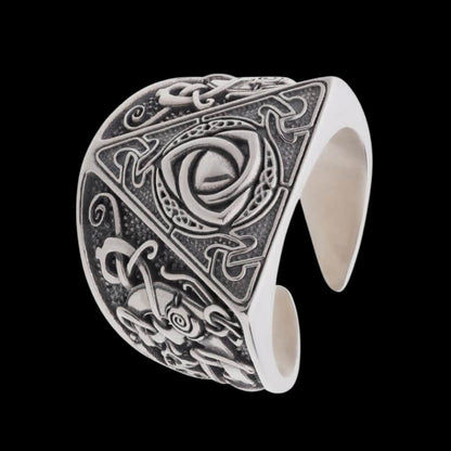 vkngjewelry Bagues Handcrafted Triquetra Mammen Style Nordic Silver Sterling Ring