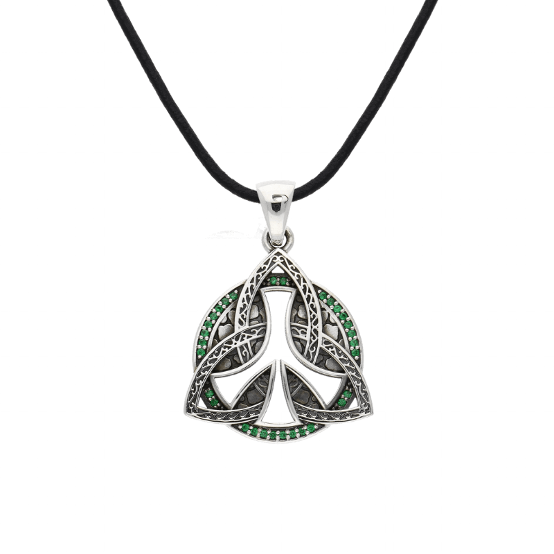 vkngjewelry Pendant Triquetra Symbol CZ Sterling Silver Silver Sterling Pendant