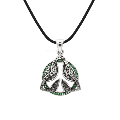 vkngjewelry Pendant Triquetra Symbol CZ Sterling Silver Silver Sterling Pendant